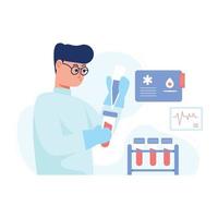 A customizable flat illustration of lab testing vector