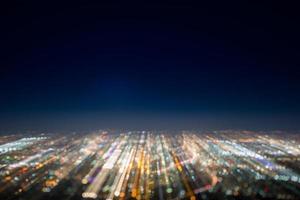 Abstract long exposure, experimental surreal photo, city and vehicle lights at night photo