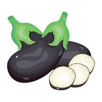 Check out this cute isometric icon of eggplants vector