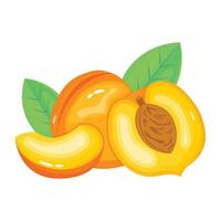 High quality isometric icon of peach vector