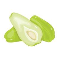 dieta saludable, un diseño de icono isométrico de chayote vector