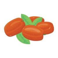 A mouth watering isometric icon of jujube berries vector