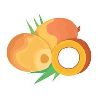 Get a glimpse of this isometric icon of palm fruit vector