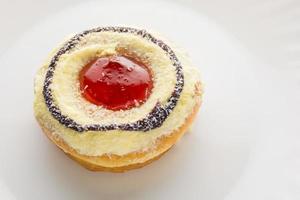 Donut on a white plate photo