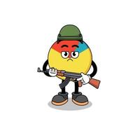 Cartoon of chart soldier vector