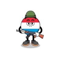 Cartoon of luxembourg soldier vector