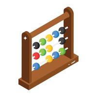 Abacus icon, designed in isometric style vector