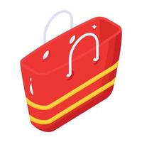 Women fashion accessory, an isometric icon of beach bag vector