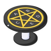 An isometric icon of halloween magic circle vector