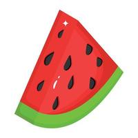 An isometric icon of watermelon slice, healthy and organic food vector