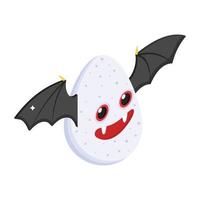 An isometric icon of Halloween bat, vector design