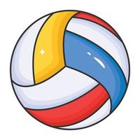 equipo de juego, un icono isométrico de voleibol vector