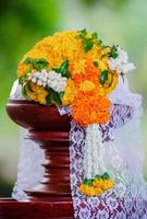 Marigold garland, flower garland photo