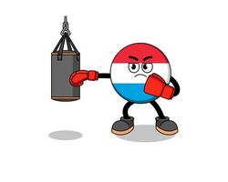 ilustración del boxeador de luxemburgo vector