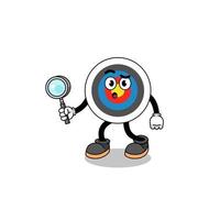 Mascot of archery target searching vector