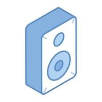 Audio system, an isometric icon of speaker vector