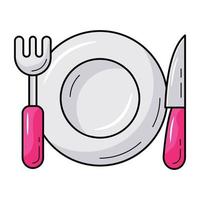 A customizable icon of dining in flat style vector