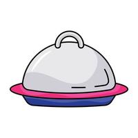 un icono plano editable de cloche vector