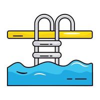 A customizable flat icon of swimming pool vector