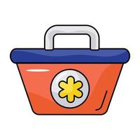 A customizable flat icon of medical box vector