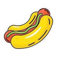 Grab this amazing flat icon of hot dog vector