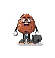 date fruit mascot as a businessman vector