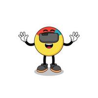 Illustration of chart with a vr headset vector