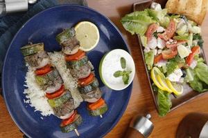 Kebab beef skewer photo