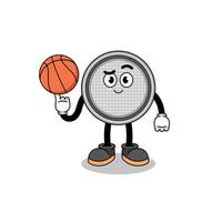 ilustración de celda de botón como jugador de baloncesto