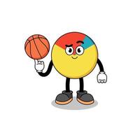 chart illustration as a basketball player vector