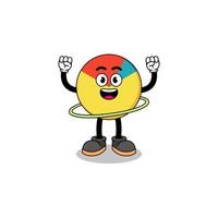 Character Illustration of chart playing hula hoop vector