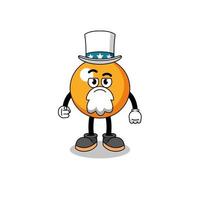 Illustration of ping pong ball cartoon with i want you gesture vector