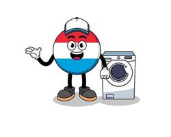 luxembourg illustration as a laundry man vector