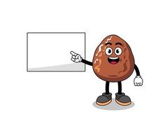 date fruit illustration doing a presentation vector