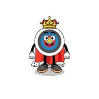 Mascot Illustration of archery target king vector