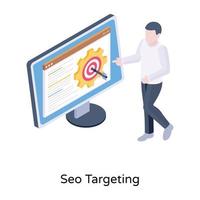 A website with a dart, the concept of SEO targeting