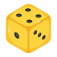 A customizable isometric icon of dice vector