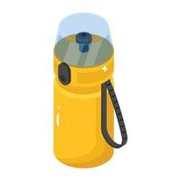 Water bottle isometric icon is scalable and easy to use vector