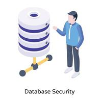 Have a look at this editable isometric icon of shared database vector