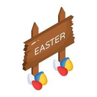 Get a glimpse of easter board isometric icon vector