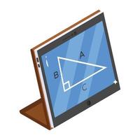 Book with keyboard, concept of e learning vector