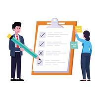 Handy flat illustration of task list vector