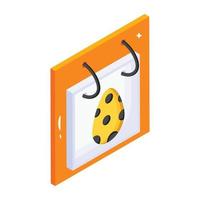 Modern isometric icon of Easter day in vector format