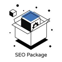 A seo package editable vector icon