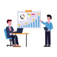 Download premium flat illustration of business analytics vector