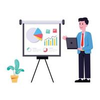 Download premium flat illustration of business analytics vector