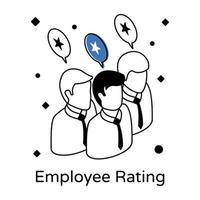 Icon of employee rating editable vector design