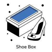 un icono de caja de zapatos en diseño editable vector