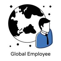 A global employee isometric icon design vector