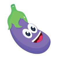 Check out this cute isometric icon of eggplant vector